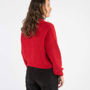Womens Knit Cardigan - Organic Wool/Cotton (S, M, L)