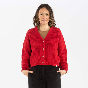 Womens Knit Cardigan - Organic Wool/Cotton (S, M, L)