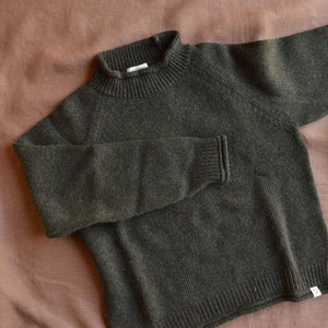 Raglan High Neck Sweater - Organic Wool/Cotton (9-14y)