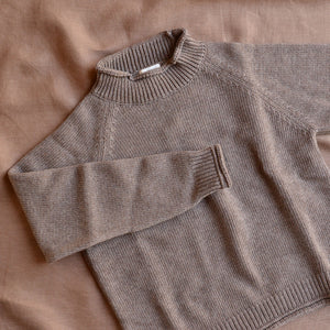 Raglan High Neck Sweater - Organic Wool/Cotton (9-14y)
