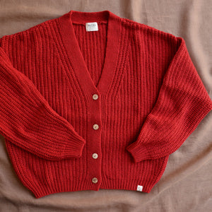 Womens Knit Cardigan - Organic Wool/Cotton (S, M, L)