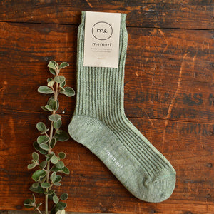 Memeri Ribbed Socks - Linen (Adults)