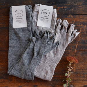 Long Fingerless Gloves - 100% Linen