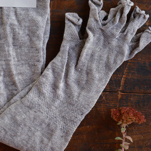 Long Fingerless Gloves - 100% Linen