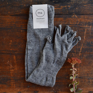 Long Fingerless Gloves - 100% Linen