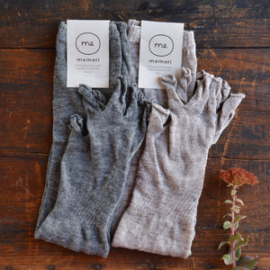Long Fingerless Gloves - 100% Linen