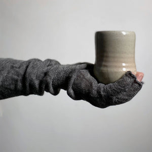 Long Fingerless Gloves - 100% Linen