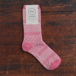 Memeri Cotton/Linen Jacquard Socks (Adults)