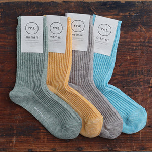 Memeri Ribbed Socks - Linen (Adults)