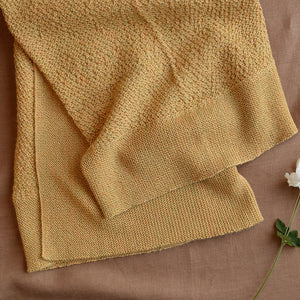 Heirloom Alpaca Baby Blanket - Golden Straw (90x90cm)