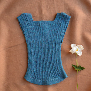 Rico Vest - 100% Baby Alpaca - Light Peacock Melange (0-6y) *Last Ones!