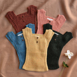 Rico Vest - 100% Baby Alpaca - Sherbet (3-9m) *Last One!