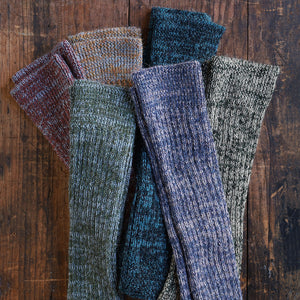 Ribbed Legwarmers - 100% Baby Alpaca - Two Tone Melange (Youth-Adult)