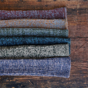 Ribbed Legwarmers - 100% Baby Alpaca - Two Tone Melange (Youth-Adult)