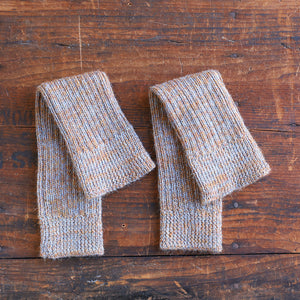 Ribbed Legwarmers - 100% Baby Alpaca - Two Tone Melange (Youth-Adult)