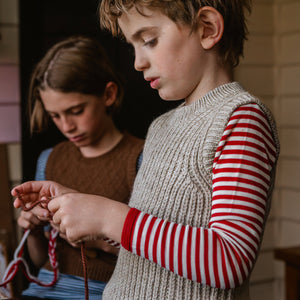 Chunky Mathias Vest - 100% Highland Wool - Black (4-7y) *Retired Colour