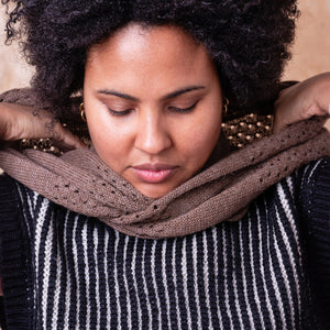 No End Drop Stitch Scarf - 100% Baby Alpaca (Adults)