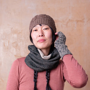 Helle Cable Knit Beanie - 100% Baby Alpaca (Adults)