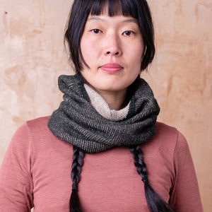 Reversible Double Knit Loop Scarf in Baby Alpaca (Adults)