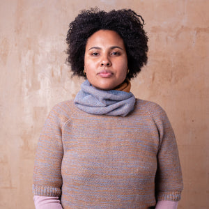 Reversible Double Knit Loop Scarf in Baby Alpaca (Adults)