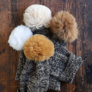 Pom-Pom Beanie - Baby Alpaca (Child-Adult)