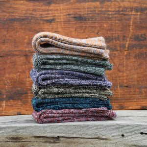 Ribbed Legwarmers - 100% Baby Alpaca - Two Tone Melange (Youth-Adult)