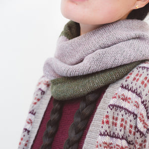 Reversible Double Knit Loop Scarf in Baby Alpaca (Adults) *Returning Soon