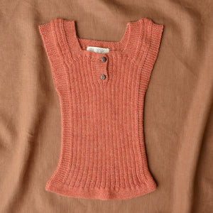Rico Vest - 100% Baby Alpaca - Sherbet (3-9m) *Last One!