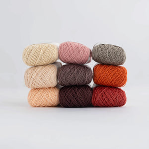 Plant Dyed Embroidery/Mending FINE Thread - 100% Cotton - Roots Collection (Set of 9)