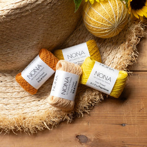 Plant Dyed Embroidery/Mending FINE Thread - 100% Cotton - Sunny Collection (Set of 4)