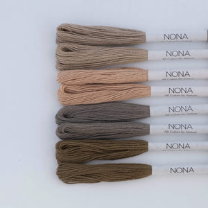 Plant Dyed Sashiko Embroidery and Mending Thread - 100% Cotton - Harvest Collection (Set of 8)