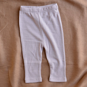 Child’s PJ Set - 100% Organic Merino - Lilac Pointelle (1-5y)