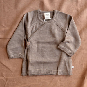 Baby Kimono Jacket - Organic Merino - Cub Marl (3-6m) *Last One!