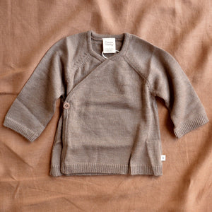 Baby Kimono Jacket - Organic Merino - Cub Marl (3-6m) *Last One!