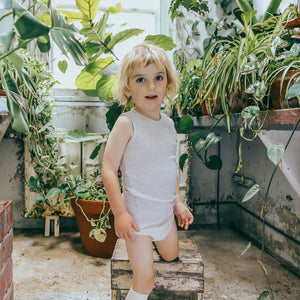 Child’s Sleeveless Vest - Organic Merino Pointelle (0-6y)