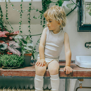 Child’s Sleeveless Vest - Organic Merino Pointelle (0-6y)