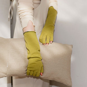 Long Fingerless Gloves - 100% Merino