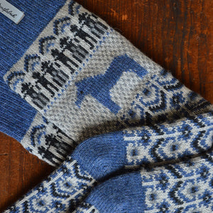 Long Woollen Rag Socks - Recycled Lambswool - Darlana (Adults 38-41)