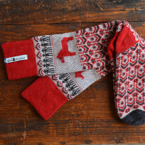 Long Woollen Rag Socks - Recycled Lambswool - Darlana (Adults 38-41)