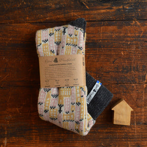Long Woollen Rag Socks - Recycled Lambswool - Gamla Stan (Adults 38-41)