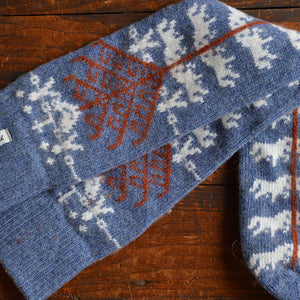 Long Woollen Rag Socks - Recycled Lambswool - Yggdrasil (Adults 38-41)