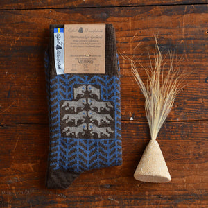 Jacquard Knit Socks - Merino Wool - Gotland (Adults 38-45)