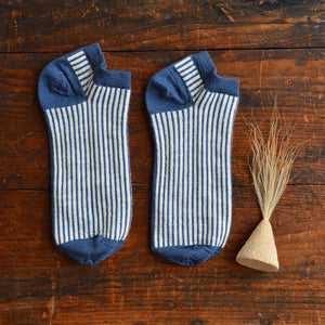 Jacquard Ankle Socks - Merino Wool - Stripes (Adults 38-45)