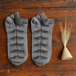 Jacquard Ankle Socks - Merino Wool - Yggdrasil (Adults 38-45)