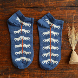 Jacquard Ankle Socks - Merino Wool - Yggdrasil (Adults 38-45)