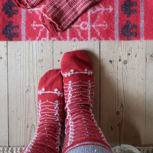 Long Woollen Rag Socks - Recycled Lambswool - Ekshärad (Adults 38-41)