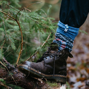 Long Woollen Rag Socks - Recycled Lambswool - Futhark (Adults 38-41)
