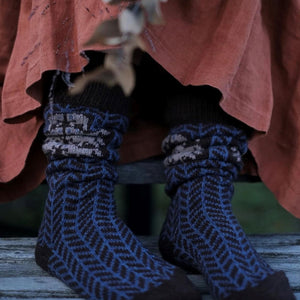 Long Woollen Rag Socks - Recycled Lambswool - Gotland (Adults 38-41)