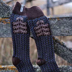 Long Woollen Rag Socks - Recycled Lambswool - Gotland (Adults 38-41)