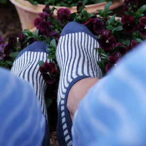 Jacquard Ankle Socks - Merino Wool - Stripes (Adults 38-45)